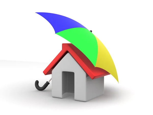 家と傘 — ストック写真