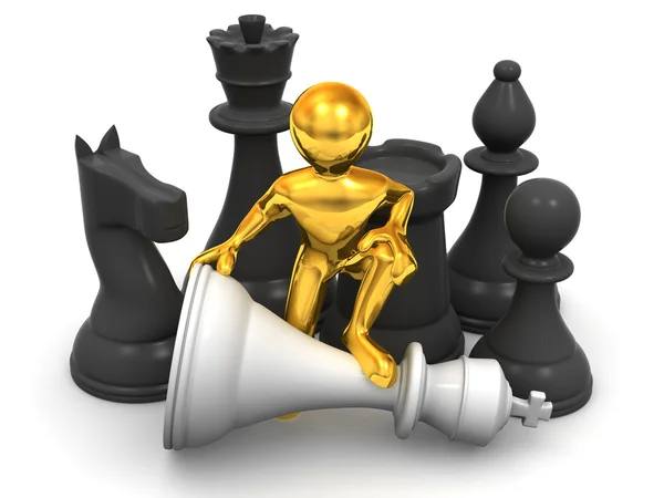 Люди с шахматами — стоковое фото