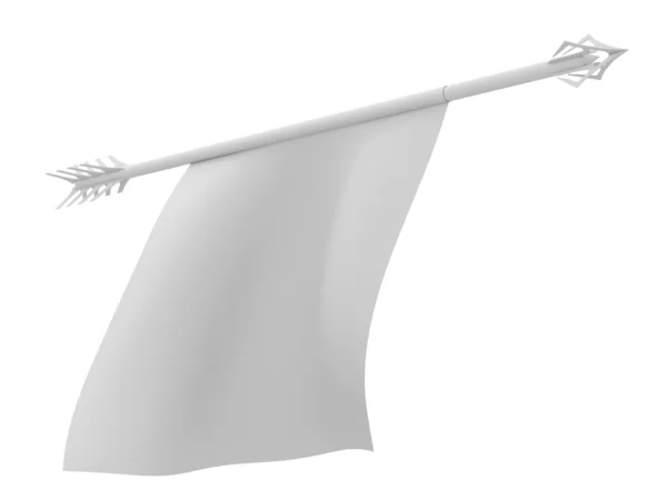 Freccia volante con un panno ondulante — Foto Stock