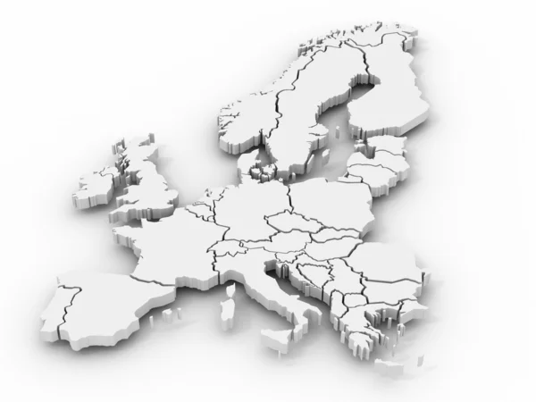 Kaart van Europa — Stockfoto