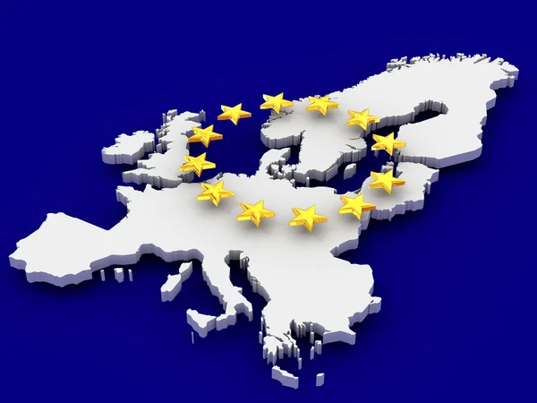 Mapa Europy — Zdjęcie stockowe