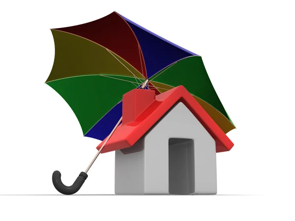 House and Umbrella — Stock Photo, Image