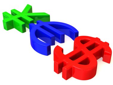 Evet işaretleri, dolar ve yen