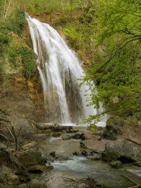 Waterfall Jur-Jur in Cremea. clipart