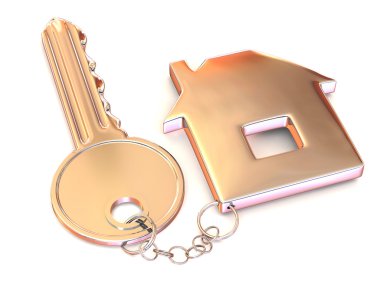 Key with trinkets clipart