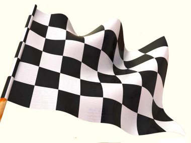 Checkered flag. 3d clipart