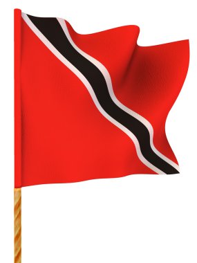 Flag. Trinidad and Tobago. 3d clipart