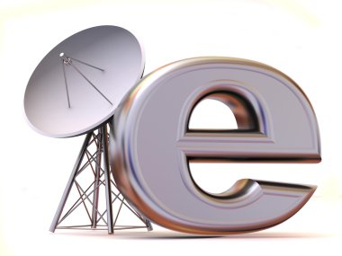 Satellite with E. clipart