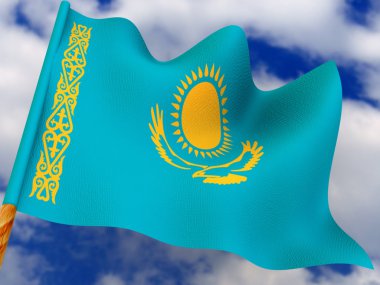 Flag. Kazakhstan. clipart