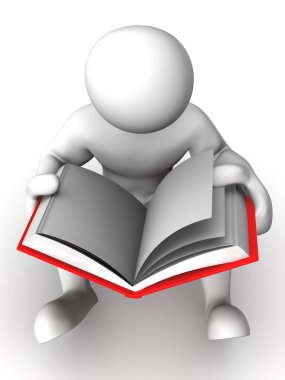 Man with book clipart