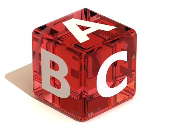 Cubo com ABC. Alfabeto — Fotografia de Stock