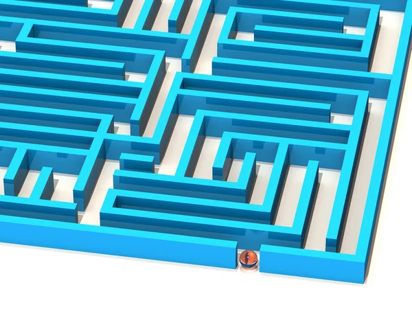 Labyrint. 3D labyrint — Stockfoto