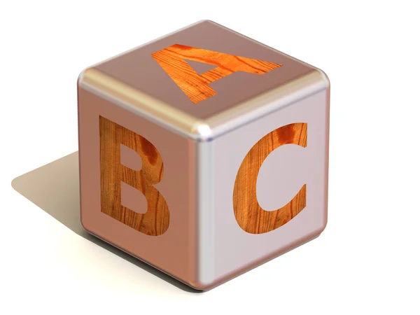 Куб с ABC. Алфавит . — стоковое фото