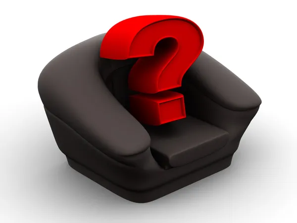 Armchair with question. Vacancy — Stock Photo, Image