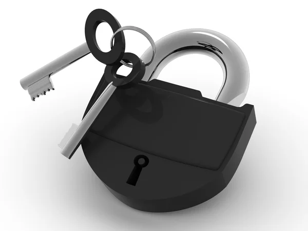 Padlock with keys — Stock Photo, Image