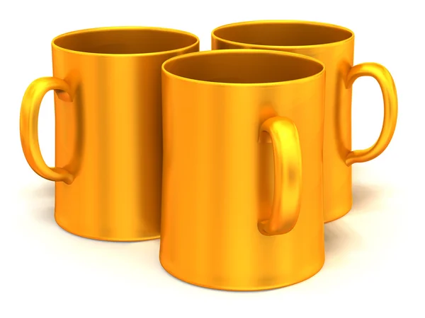 Три чашки. 3d — стоковое фото