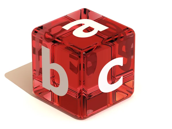 Cube avec ABC. Alphabet . — Photo