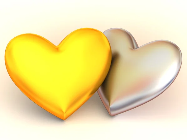 Két szív. szerelem — Stock Fotó
