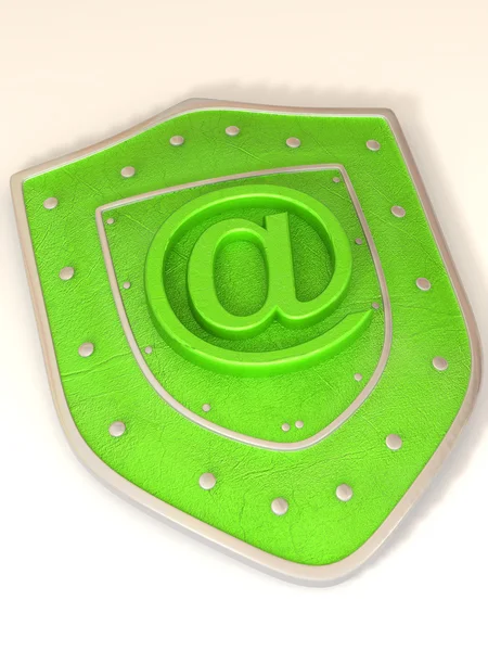 Escudo con símbolo para internet —  Fotos de Stock