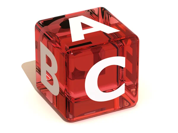 Cube avec ABC. Alphabet — Photo