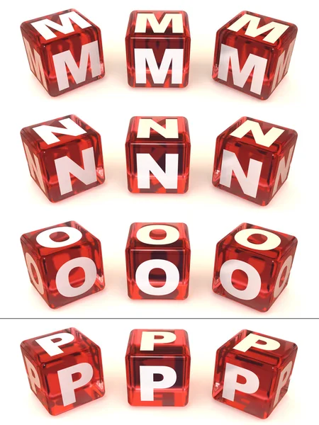 Cubi con lettere. 3d — Foto Stock