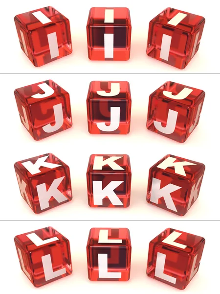 Kubussen met letters — Stockfoto