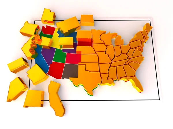 "빌드 미국 퍼즐" — 스톡 사진