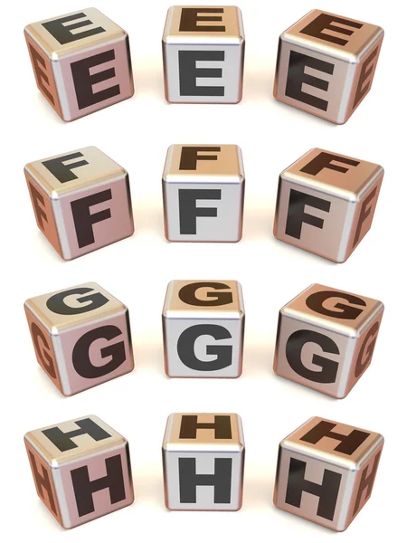 Cubos com letras — Fotografia de Stock