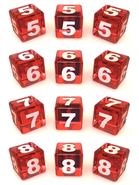 Cubos con números —  Fotos de Stock