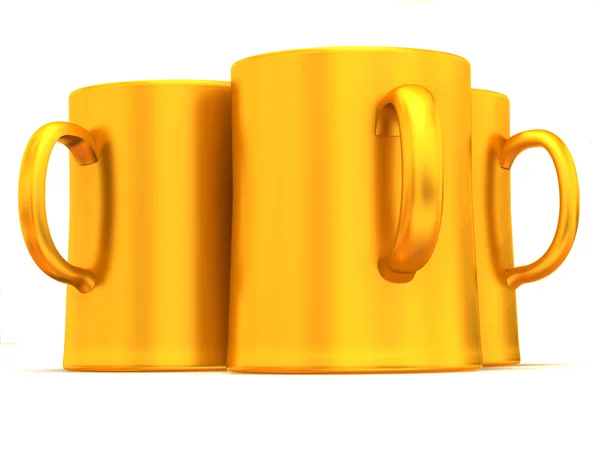 Three cups. 3d — Stock Photo, Image