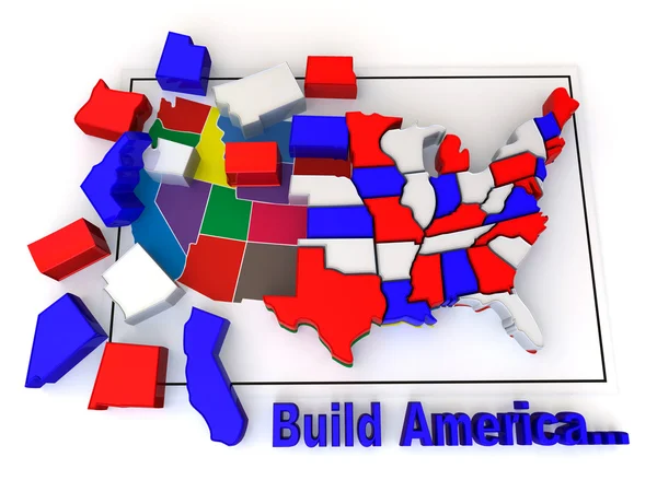 Παζλ "οικοδομήσουμε ΗΠΑ" — Φωτογραφία Αρχείου