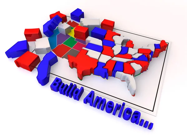 Puzzle "build USA" — Stock Photo, Image