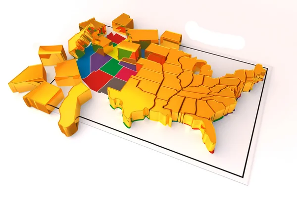 Puzzle "costruire USA " — Foto Stock
