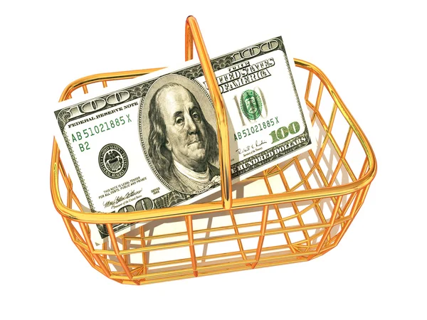 Koszyk inflacyjny dolara — Zdjęcie stockowe