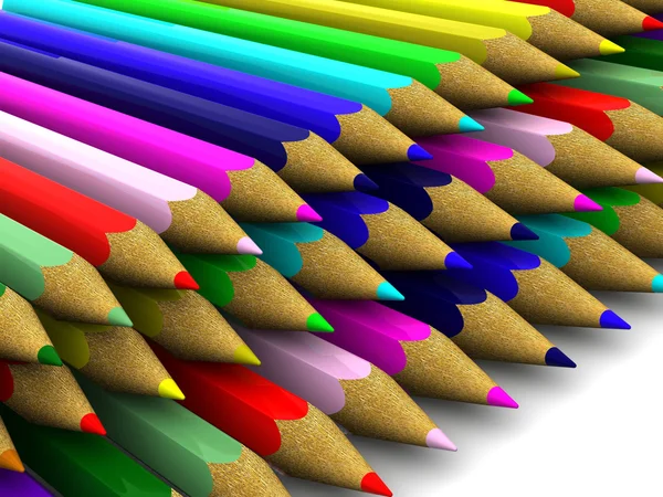 Pencils. background. 3d — Stock Photo, Image