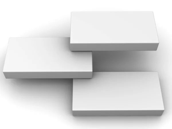 Абстрактная структура из трех коробок — стоковое фото