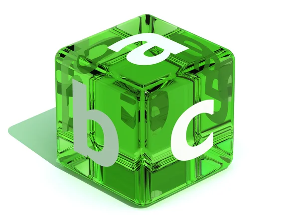 Cube med ABC. Alfabet - Stock-foto