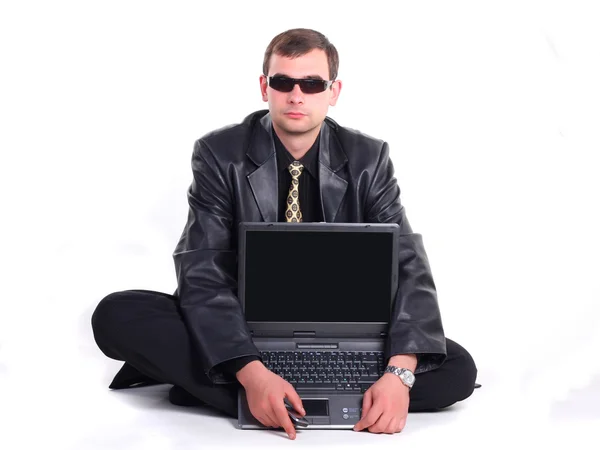 Man with laptop — Stock Photo, Image