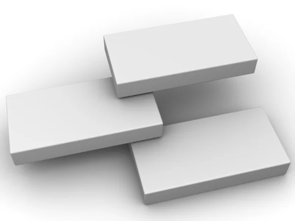 Estrutura abstrata de quatro caixas — Fotografia de Stock