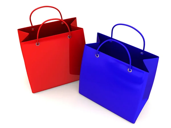 शॉपिंग बैग 3 डी — स्टॉक फ़ोटो, इमेज