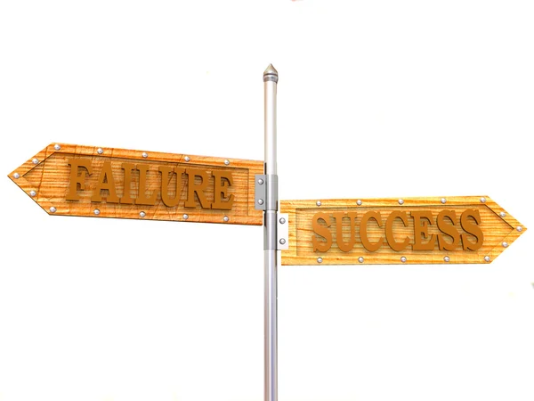 Lege pijlen richtingen. falen en succes — Stockfoto