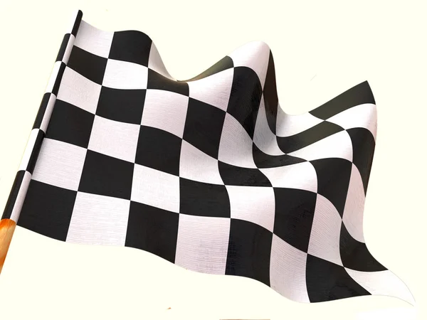 Flagi z szachownicą. 3D — Zdjęcie stockowe
