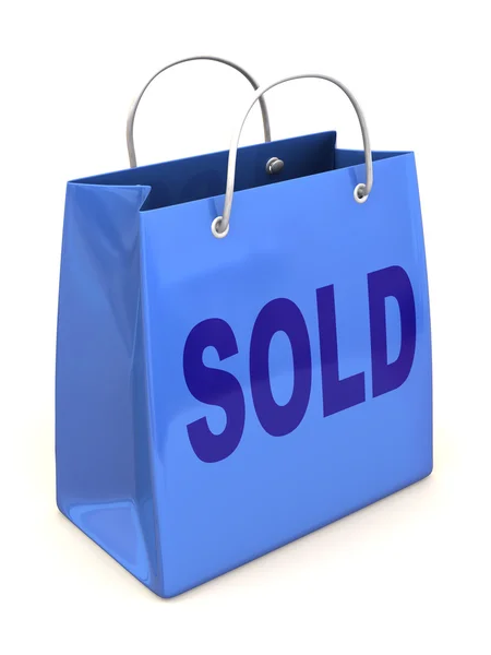 Τσάντα για ψώνια. πωλούνται. 3D — Φωτογραφία Αρχείου