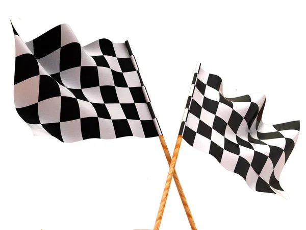 Flagi z szachownicą — Zdjęcie stockowe