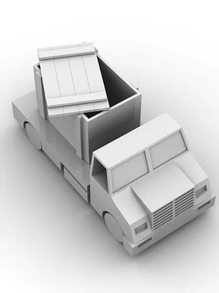 Släpvagn med låda — Stockfoto