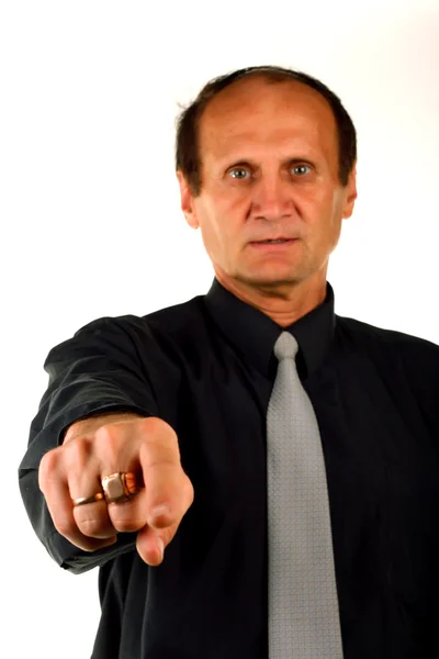 A man pointing a hand — Stock Photo, Image