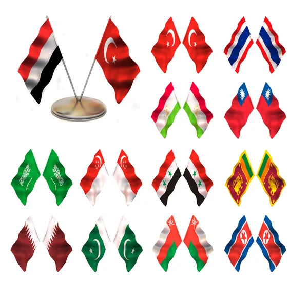 Asiatiska flaggor 1. — Stockfoto