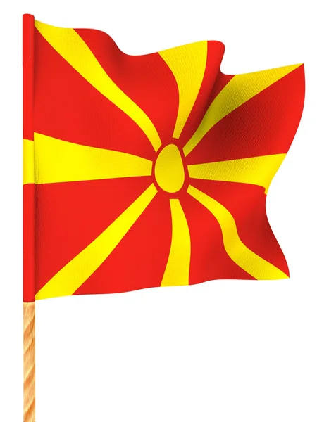 Bandera. Macedonia — Foto de Stock