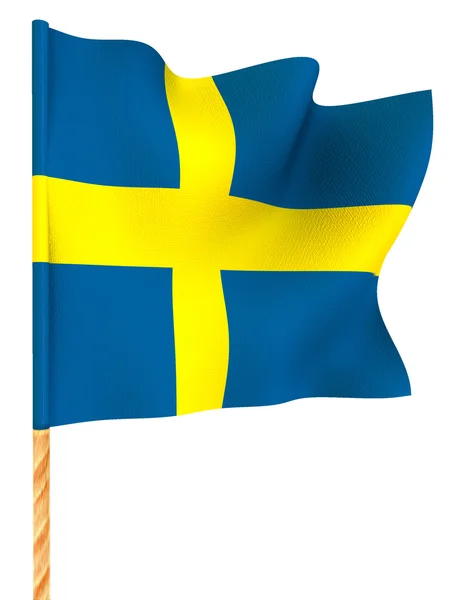 Vlajka. Švédsko — Stock fotografie
