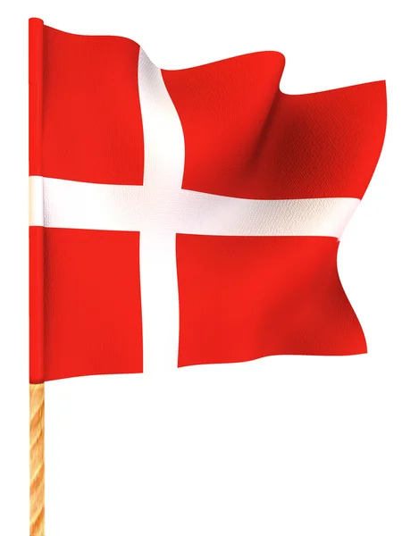 Flagge zeigen. Dänemark — Stockfoto
